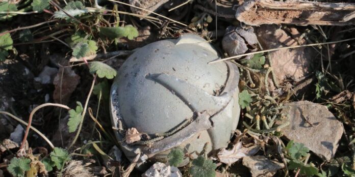 Explosive ordnance in Syria.. Image source: Syrian Civil Defense