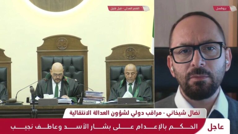 شيخاني: محاكمات دمشق خطوة أولى.. والعدالة الانتقالية تتطلب قضاءً متخصصاً ومحاسبة شاملة